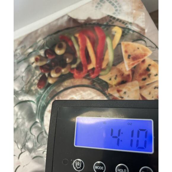 Indiana Glass Chip Dip Tray Madeira Green Raised Fruit Pattern 13” Platter Box - Picture 11 of 11